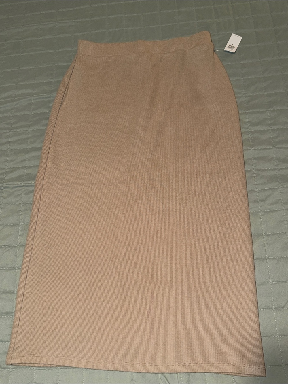 Old Navy Tan Rib-Knit Midi Skirt - Medium